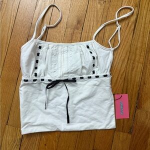 NWT Edikted Tie/ Open Back Top